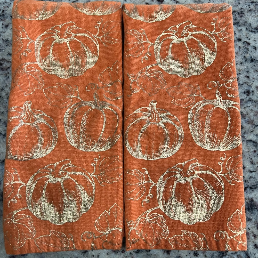 Deborah Connolly Designs Orange and Gold Towel